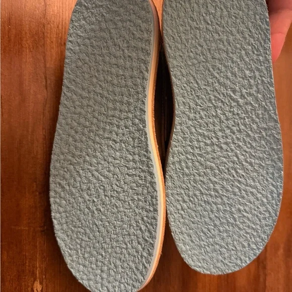 Rank 45 Brown and Teal Leather and Canvas Shoes - Picture 3 of 3